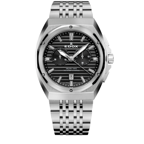 EDOX 10118 3M NIN STALEN HERENHORLOGE DELFIN 1973 CHRONOGRAPH