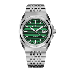 EDOX 53032 3M VIN STALEN HERENHORLOGE DELFIN 1973 DATE GENTS