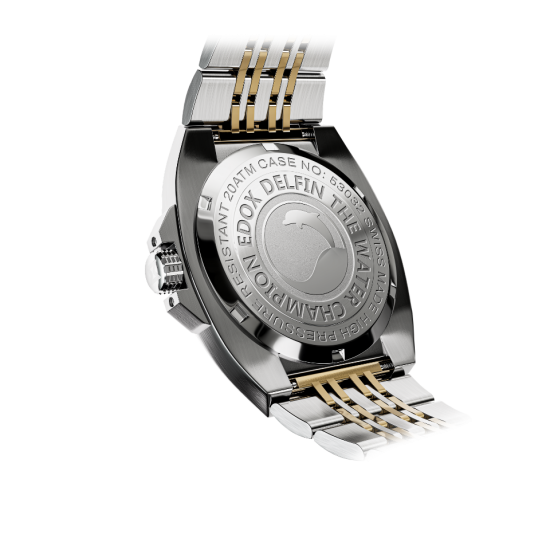 EDOX 53032 357JM AID BICOLOR STALEN HERENHORLOGE DELFIN 1973 DATE GENTS
