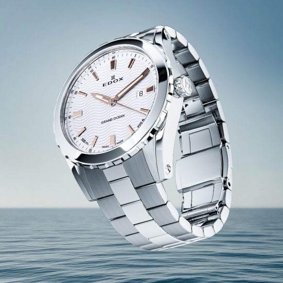 EDOX 53102 3M AIR STALEN HERENHORLOGE GRAND OCEAN DATE GENTS