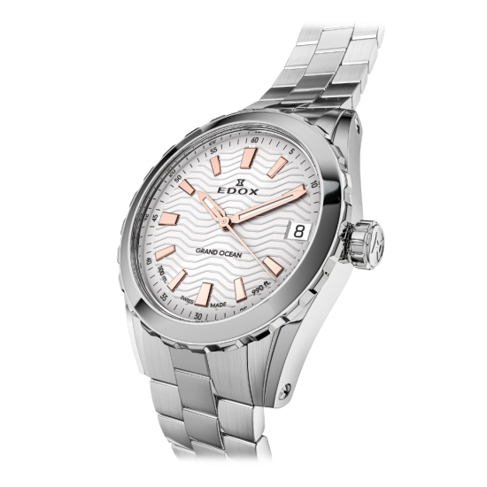 EDOX 53103 3M AIR STALEN DAMESHORLOGE GRAND OCEAN DATE LADIES