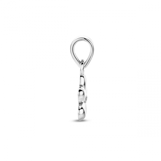 HUISCOLLECTIE 1329202 ZILVEREN BEDELHANGER BLOEM ZIRKONIA