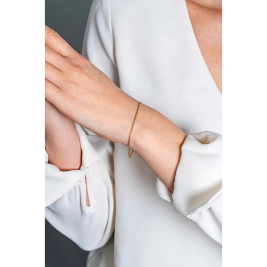 ZINZI ZGA307 GOUDEN ARMBAND PALMIER SCHAKEL