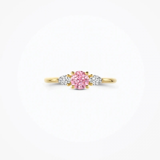 BLUSH LG1070Y GEELGOUDEN RING MET LAB GROWN DIAMOND 0.68CT