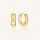 ROSEFIELD JECHG-J1353 VERGULD STALEN OORRINGEN MET SWAROVSKI CRYSTAL STAR HOOPS