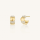 ROSEFIELD JESPG-J1281 VERGULD STALEN OORRINGEN MET SWAROVSKI STRIPED HUGGIES