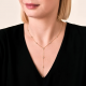 ROSEFIELD JNDLG-J1357 VERGULD STALEN Y-COLLIER MET ZIRKONIA CRYSTAL STAR NECKLACE