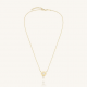 ROSEFIELD JNDCG-J1356 VERGULD STALEN COLLIER MET SWAROVSKI STAR COIN NECKLACE