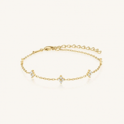 ROSEFIELD JBDSG-J1359 VERGULD STALEN ARMBAND MET SWAROVSKI CRYSTAL STAR BRACELET
