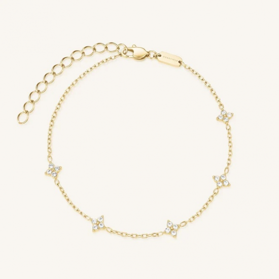 ROSEFIELD JBDSG-J1359 VERGULD STALEN ARMBAND MET SWAROVSKI CRYSTAL STAR BRACELET