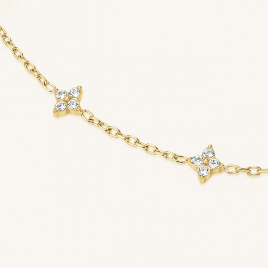 ROSEFIELD JBDSG-J1359 VERGULD STALEN ARMBAND MET SWAROVSKI CRYSTAL STAR BRACELET