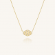 ROSEFIELD JNSPG-J1284 VERGULD STALEN COLLIER MET ZIRKONIA STRIPED CRYSTAL NECKLACE