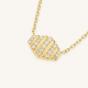 ROSEFIELD JNSPG-J1284 VERGULD STALEN COLLIER MET ZIRKONIA STRIPED CRYSTAL NECKLACE