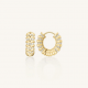 ROSEFIELD JESCG-J1280 VERGULD STALEN OORRINGEN MET SWAROVSKI STRIPED HOOPS