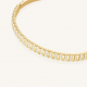 ROSEFIELD JBSBG-J1287 VERGULD STALEN ARMBAND MET SWAROVSKI STRIPED PAVE BANGLE