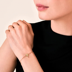 ROSEFIELD JBDCG-J1358 VERGULD STALEN ARMBAND MET ZIRKONIA STAR COIN BRACELET