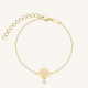 ROSEFIELD JBDCG-J1358 VERGULD STALEN ARMBAND MET ZIRKONIA STAR COIN BRACELET