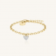 ROSEFIELD JBCHG-J1279 VERGULD STALEN ARMBAND MET ZIRKONIA CHUNKY HEART BRACELET