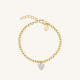 ROSEFIELD JBCHG-J1279 VERGULD STALEN ARMBAND MET ZIRKONIA CHUNKY HEART BRACELET