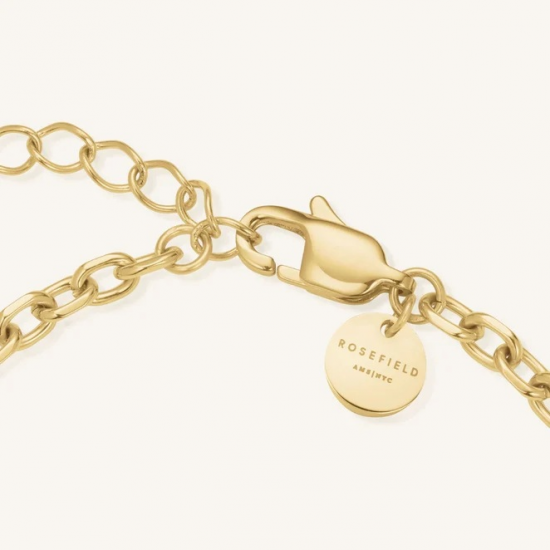 ROSEFIELD JBCHG-J1279 VERGULD STALEN ARMBAND MET ZIRKONIA CHUNKY HEART BRACELET
