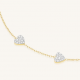 ROSEFIELD JB3HG-J1278 VERGULD STALEN ARMBAND MET SWAROVSKI 3 HEARTS BRACELET