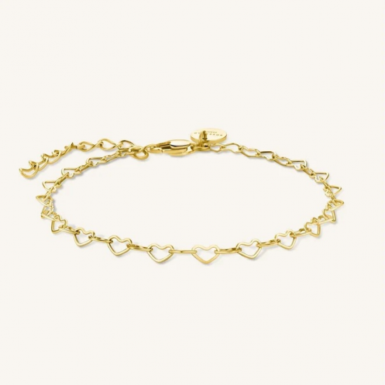 ROSEFIELD JBHCG-J682 VERGULD STALEN ARMBAND HEART CHAIN BRACELET