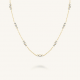 ROSEFIELD JNTCG-J1015 VERGULD STALEN COLLIER MET SWAROVSKI TRIPLE STONES NECKLACE