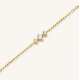 ROSEFIELD JNTCG-J1015 VERGULD STALEN COLLIER MET SWAROVSKI TRIPLE STONES NECKLACE