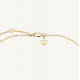 ROSEFIELD JNTCG-J1015 VERGULD STALEN COLLIER MET SWAROVSKI TRIPLE STONES NECKLACE