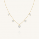 ROSEFIELD JNMHG-J1274 VERGULD STALEN COLLIER MET SWAROVSKI MULTI HEARTS NECKLACE