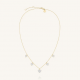 ROSEFIELD JNMHG-J1274 VERGULD STALEN COLLIER MET SWAROVSKI MULTI HEARTS NECKLACE