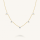 ROSEFIELD JNRHG-J1005 VERGULD STALEN COLLIER MET SWAROVSKI ROW HEARTS NECKLACE