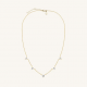 ROSEFIELD JNRHG-J1005 VERGULD STALEN COLLIER MET SWAROVSKI ROW HEARTS NECKLACE