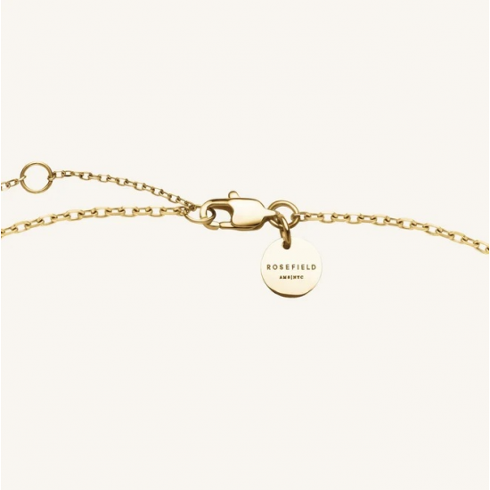 ROSEFIELD JNRHG-J1005 VERGULD STALEN COLLIER MET SWAROVSKI ROW HEARTS NECKLACE