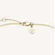 ROSEFIELD JNRHG-J1005 VERGULD STALEN COLLIER MET SWAROVSKI ROW HEARTS NECKLACE