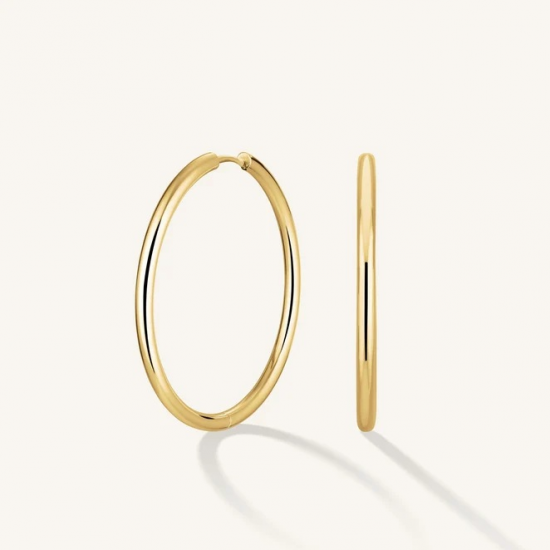 ROSEFIELD JEFBG-J977 VERGULD STALEN OORRINGEN FINE BIG HOOPS