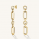ROSEFIELD JEOSG-J902 VERGULD STALEN OORHANGERS MET SWAROVSKI STUDS