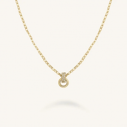 ROSEFIELD JNBSG-J898 VERGULD STALEN COLLIER SWAROVSKI BOW STUDS NECKLACE