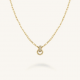 ROSEFIELD JNBSG-J898 VERGULD STALEN COLLIER SWAROVSKI BOW STUDS NECKLACE