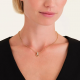 ROSEFIELD JNBSG-J898 VERGULD STALEN COLLIER SWAROVSKI BOW STUDS NECKLACE
