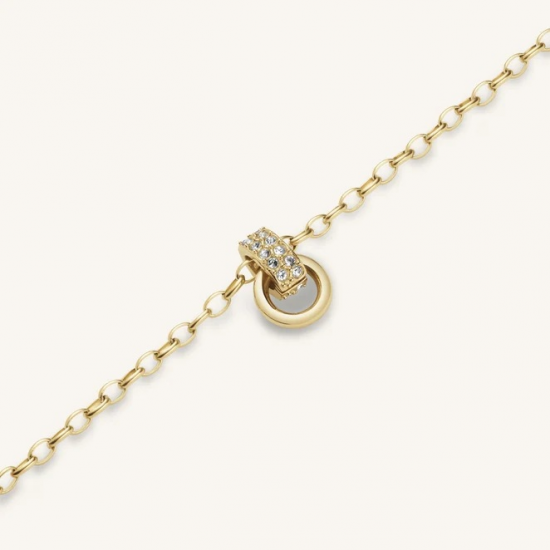 ROSEFIELD JNBSG-J898 VERGULD STALEN COLLIER SWAROVSKI BOW STUDS NECKLACE