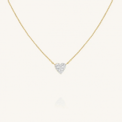 ROSEFIELD JNPHG-J1273 VERGULD STALEN COLLIER SWAROVSKI BOW STUDS NECKLACE