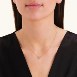 ROSEFIELD JNPHG-J1273 VERGULD STALEN COLLIER SWAROVSKI BOW STUDS NECKLACE