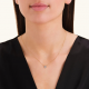 ROSEFIELD JNPHG-J1273 VERGULD STALEN COLLIER SWAROVSKI BOW STUDS NECKLACE