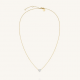 ROSEFIELD JNPHG-J1273 VERGULD STALEN COLLIER SWAROVSKI BOW STUDS NECKLACE