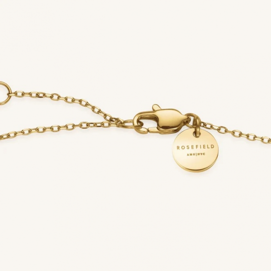 ROSEFIELD JNPHG-J1273 VERGULD STALEN COLLIER SWAROVSKI BOW STUDS NECKLACE