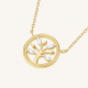 ROSEFIELD JNLNG-J1319 VERGULD STALEN COLLIER SWAROVSKI TREE OF LIFE BRACELET