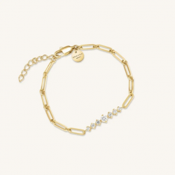 ROSEFIELD JBCBG-J1023 VERGULD STALEN ARMBAND SWAROVSKI BAR BRACELET