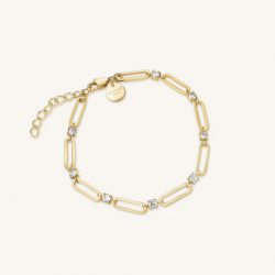 ROSEFIELD JBRCG-J1024 VERGULD STALEN ARMBAND SWAROVSKI ROUND STONES BRACELET