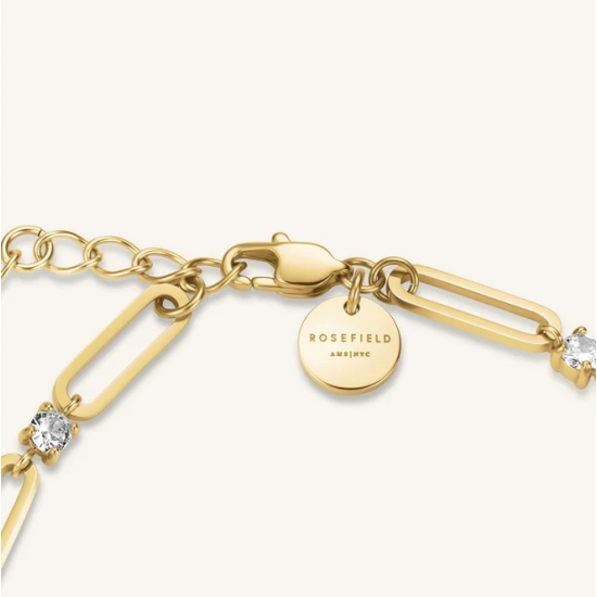 ROSEFIELD JBRCG-J1024 VERGULD STALEN ARMBAND SWAROVSKI ROUND STONES BRACELET